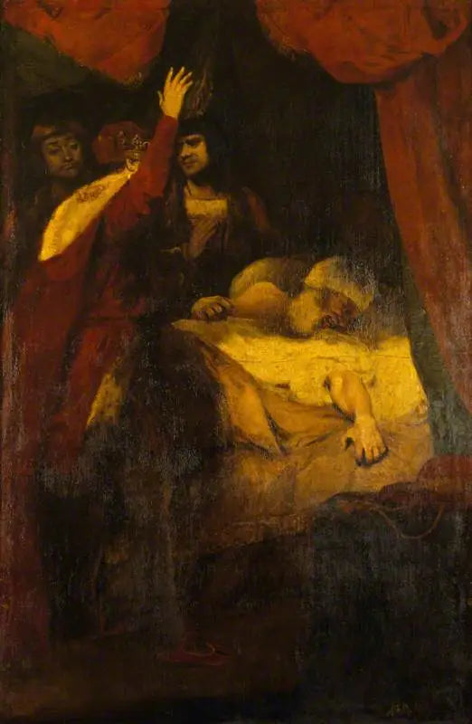 A morte do cardeal Beaufort (1377-1447) (trecho de Henrique VI de William Shakespeare, parte II, ato III, cena iii) - Joshua Reynolds