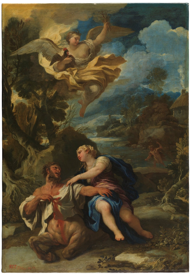 A morte do centauro Nessus - Luca Giordano