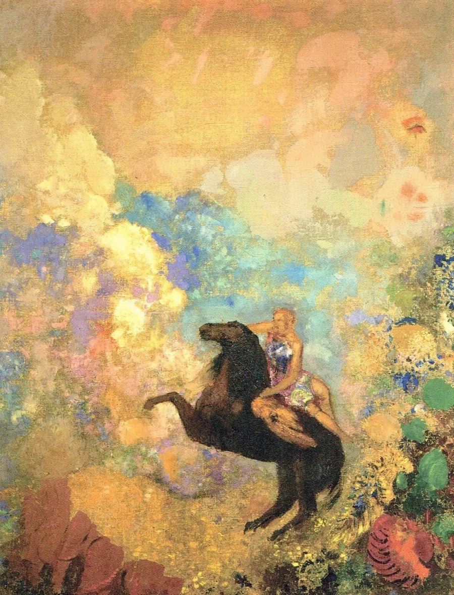 A Musa sobre Pégaso - Odilon Redon