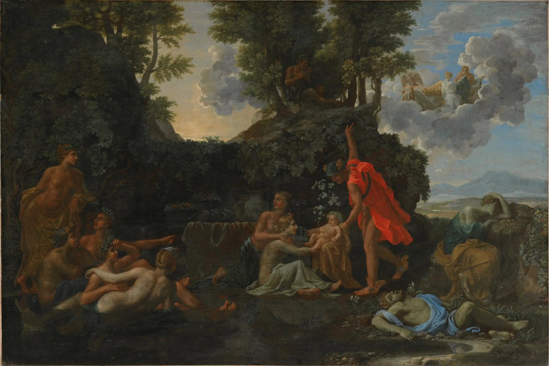 A Nascimento de Baco e a Morte de Narciso - Nicolas Poussin
