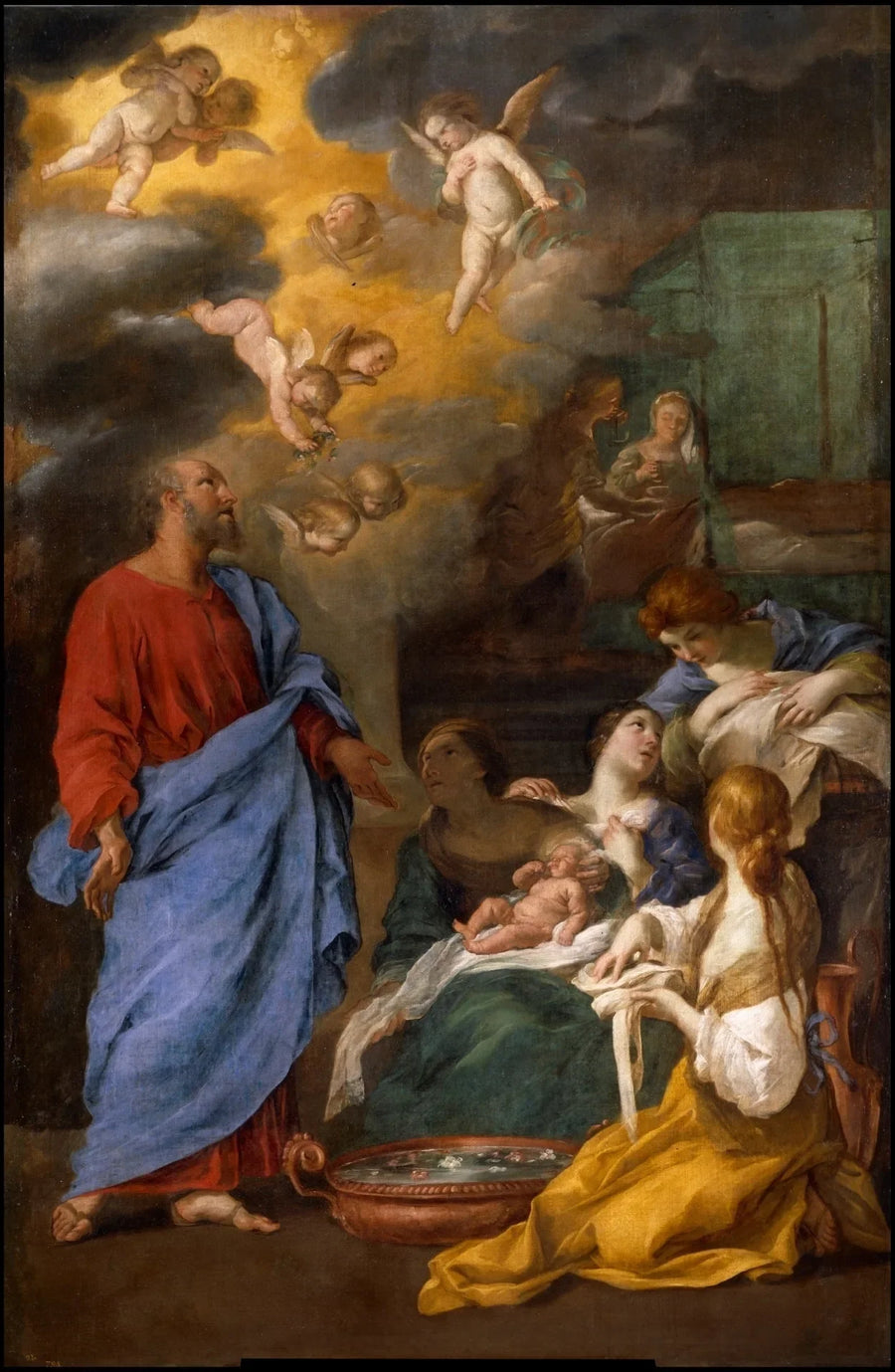 O nascimento de São João Batista - Andrea Sacchi