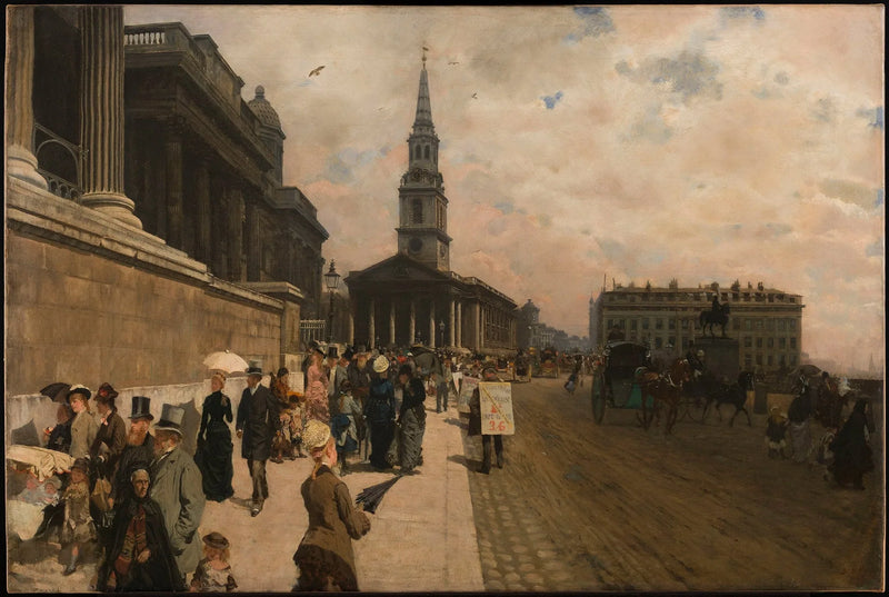 A National Gallery e a Igreja de São Martinho (Londres) - Giuseppe De Nittis
