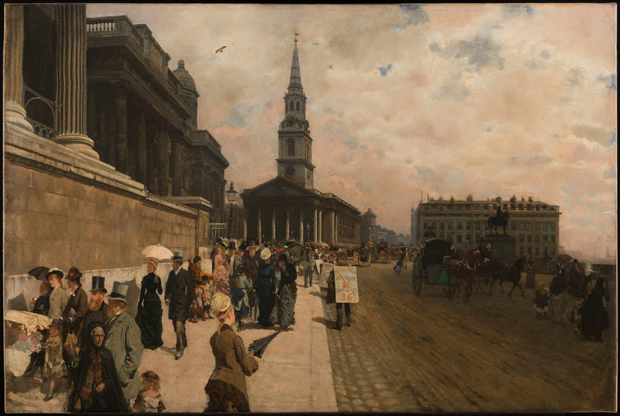 A National Gallery e a Igreja de São Martinho (Londres) - Giuseppe De Nittis
