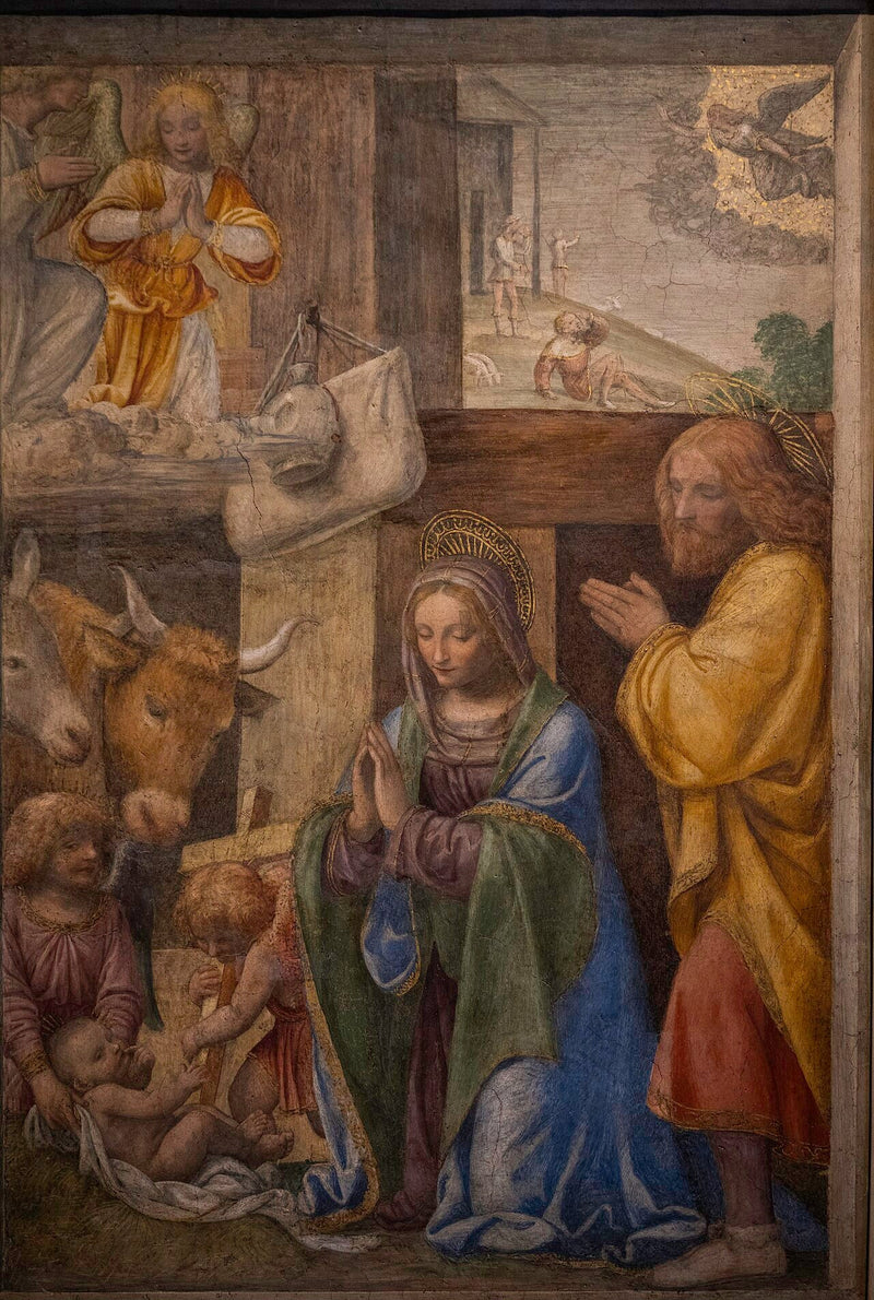 A Natividade e o Anúncio aos Pastores - Bernardino Luini