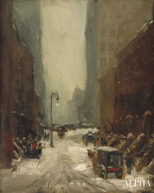 La neige à New York - Robert Henri - Reproductions de tableaux et peintures haut de gamme