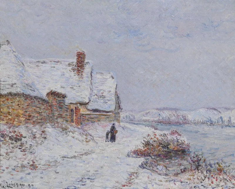 A neve em Tournedos sur Seine - Gustave Loiseau