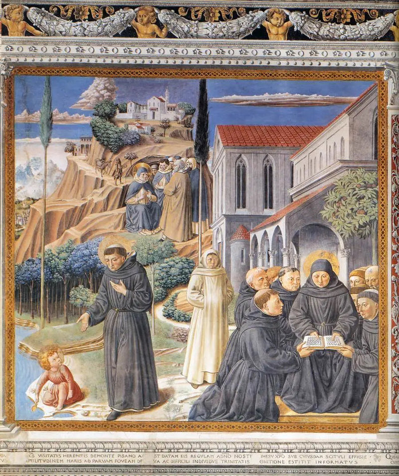 A parábola da Santa Trindade (cenário 12, parede sul) - Benozzo Gozzoli