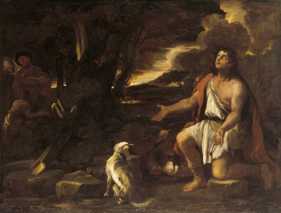 A parábola do filho pródigo: O porco arrependido - Luca Giordano