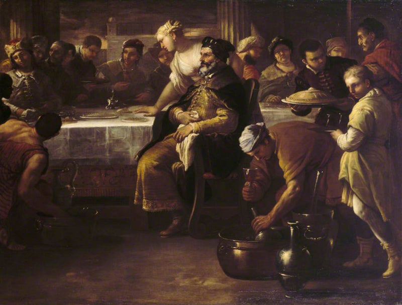 A parábola do filho pródigo: o novilho gordo - Luca Giordano