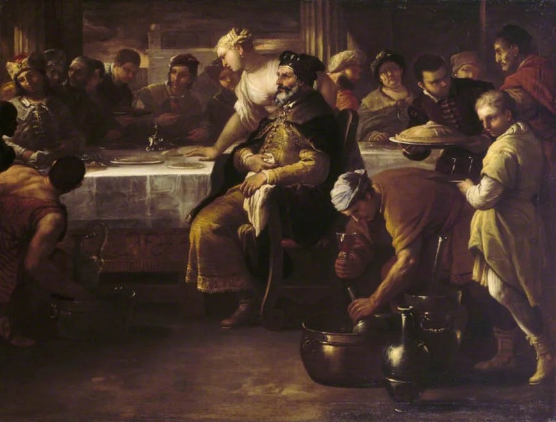 A parábola do filho pródigo: o novilho gordo - Luca Giordano