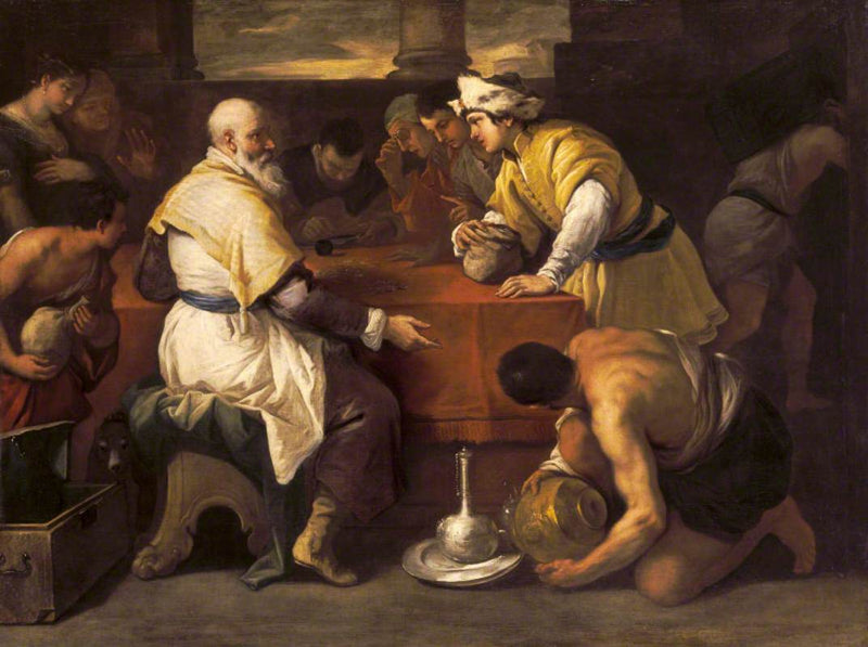 A parábola do filho pródigo: receber sua parte - Luca Giordano