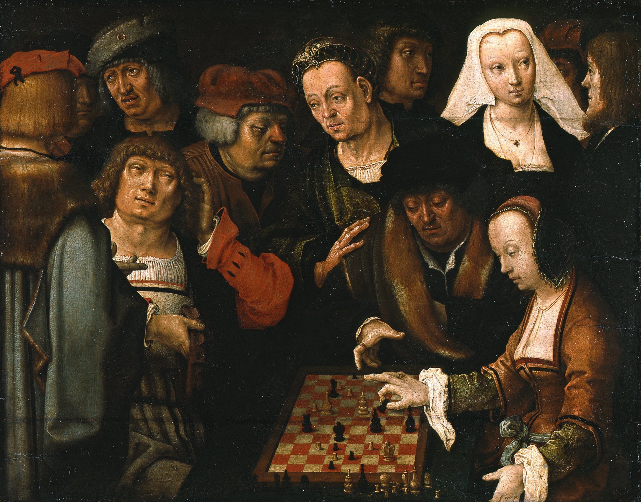 La Partie d'échecs - Lucas van Leyden image 1 tableau peint à l’huile sur toile