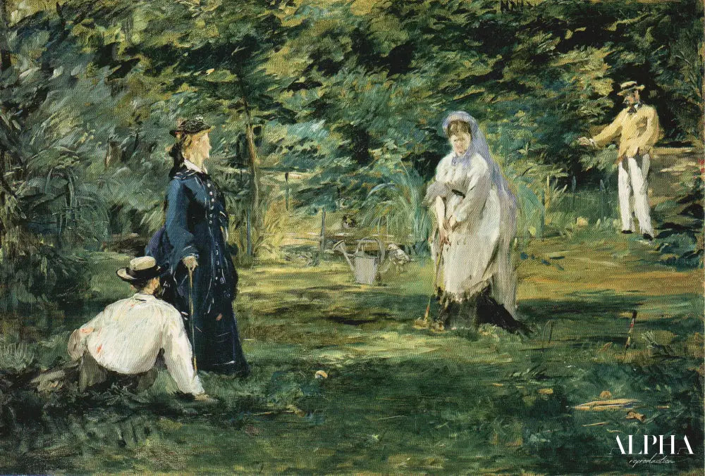 La Partie de croquet - Edouard Manet - Reproductions de tableaux et peintures haut de gamme