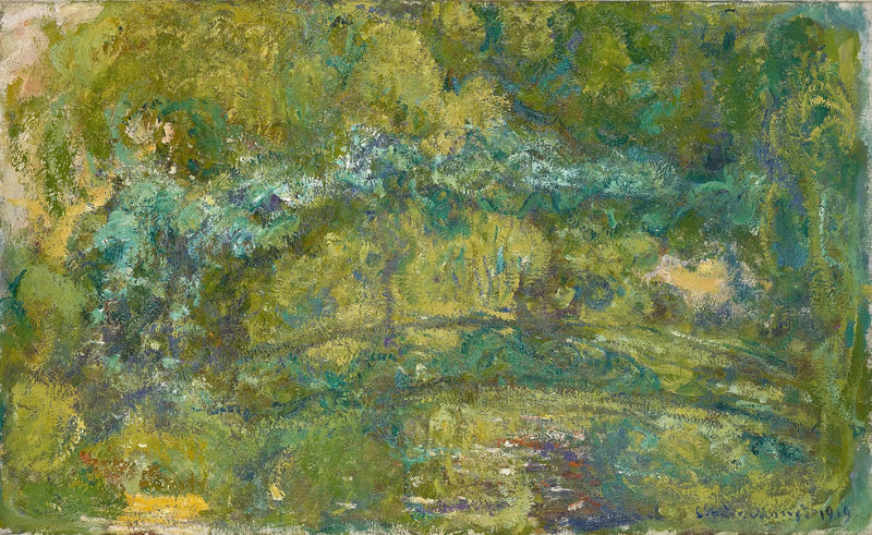 A passarela sobre o lago das ninfeias - Claude Monet