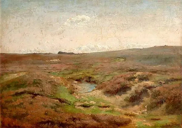 A pequena égua na planície e rebanho de ovelhas - Rosa Bonheur