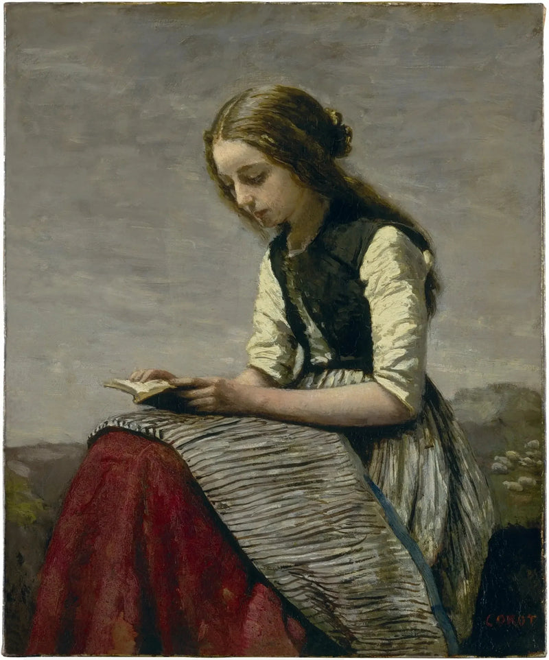 A Pequena Leitorinha - Jean-Baptiste Camille Corot