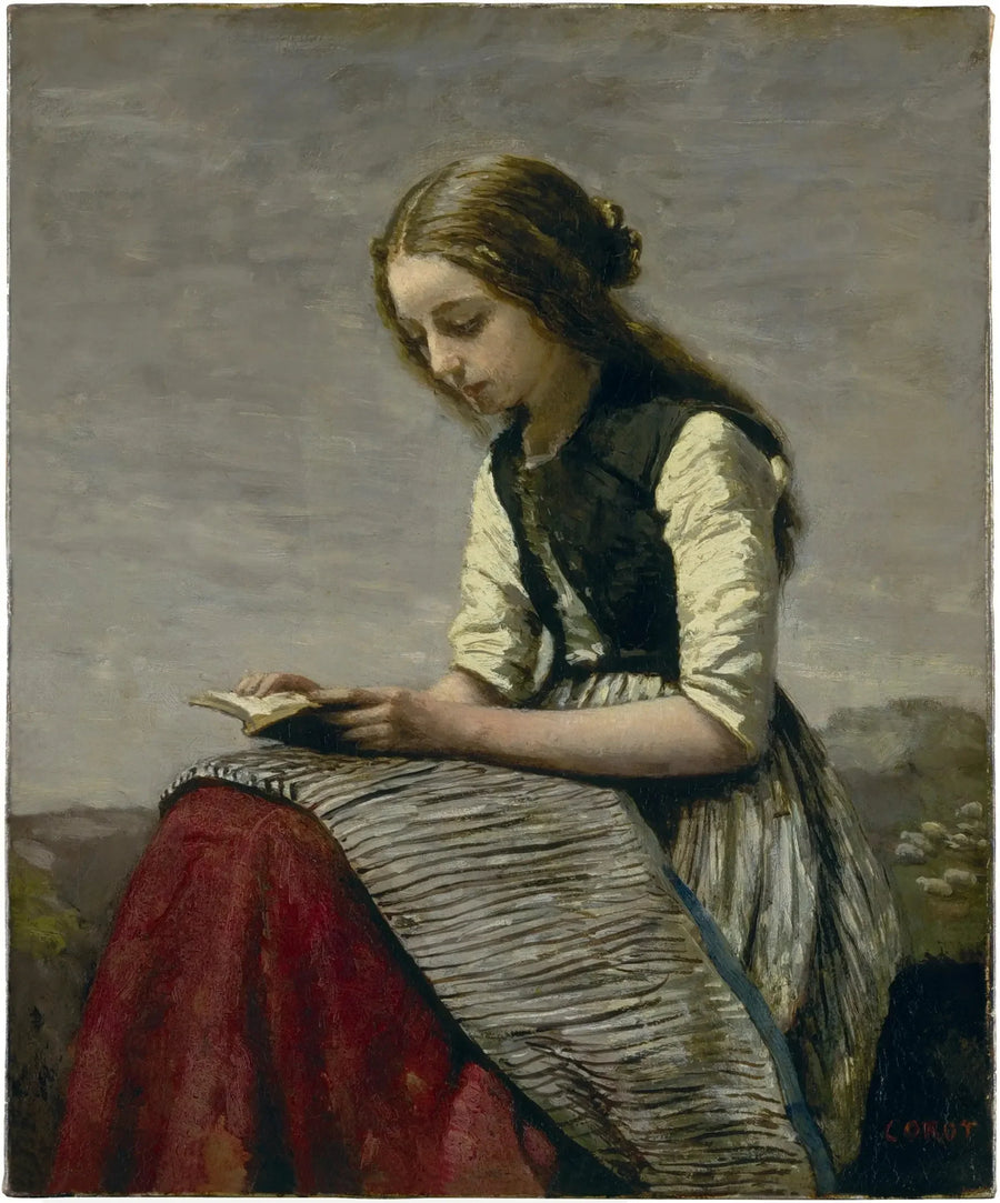 A Pequena Leitorinha - Jean-Baptiste Camille Corot