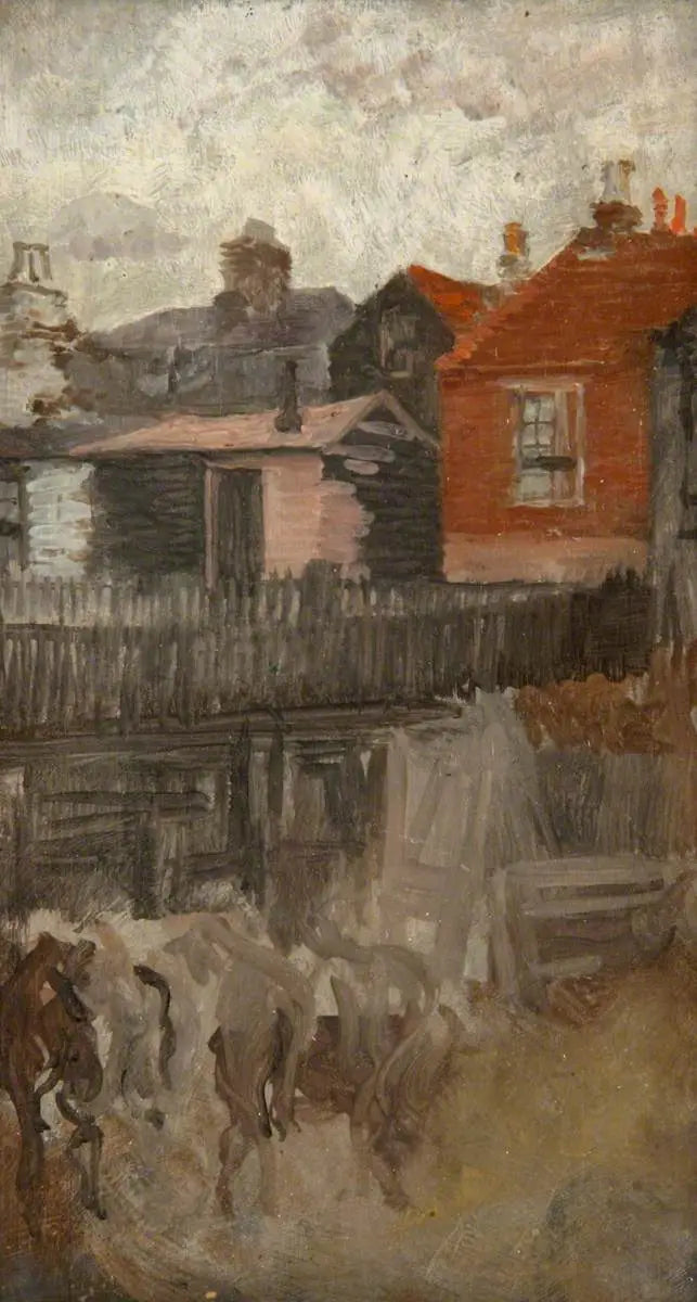 A Pequena Casa Vermelha por volta de 1881 - James Abbott McNeill Whistler