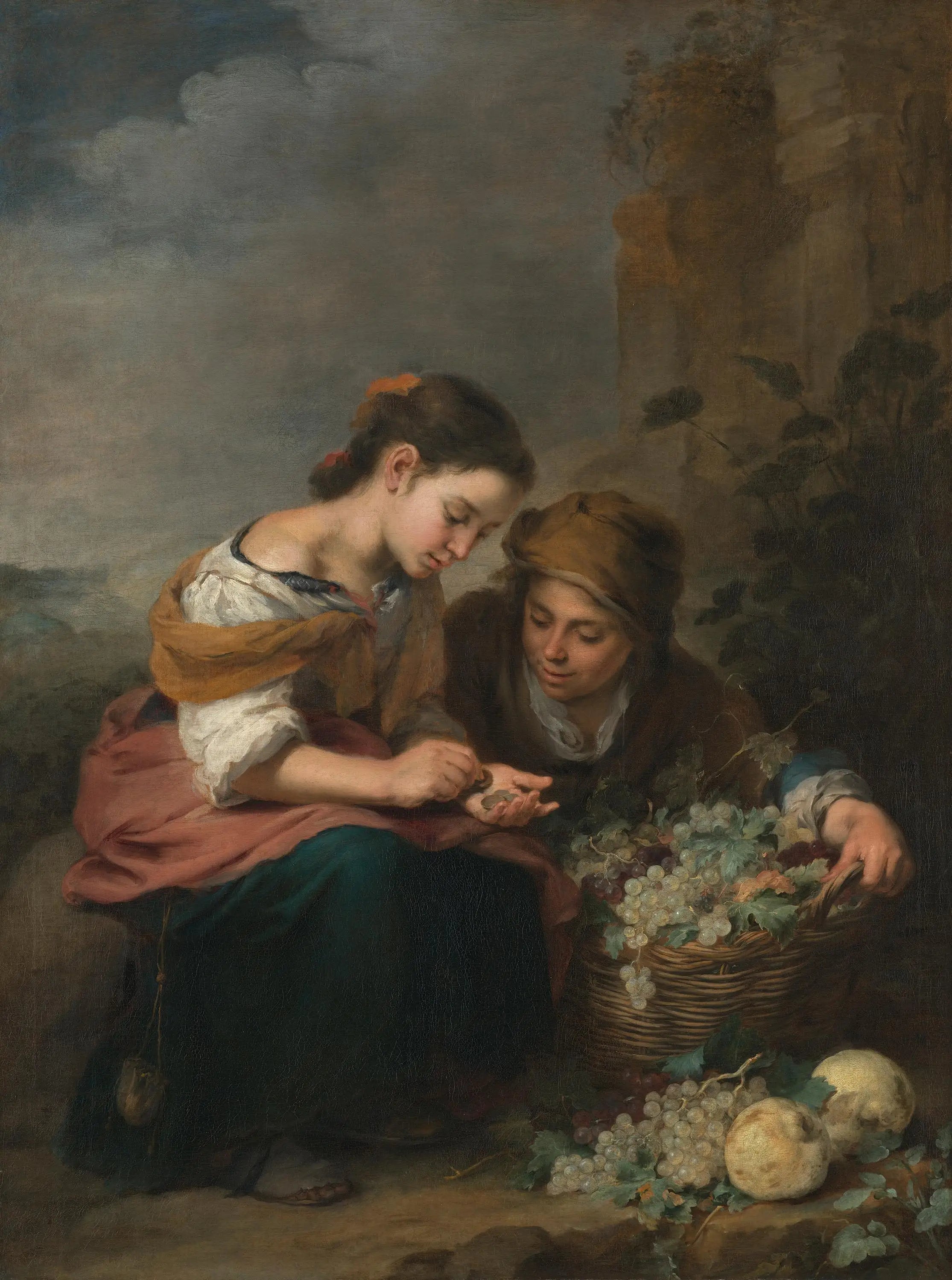 La petite marchande de fruits - Bartolomé Esteban Murillo image 1 reproduction artisanale de tableau