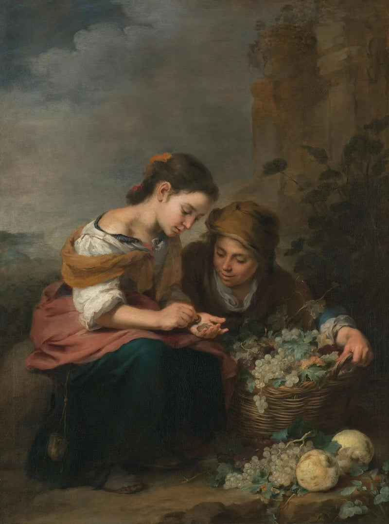A pequena comerciante de frutas - Bartolomé Esteban Murillo
