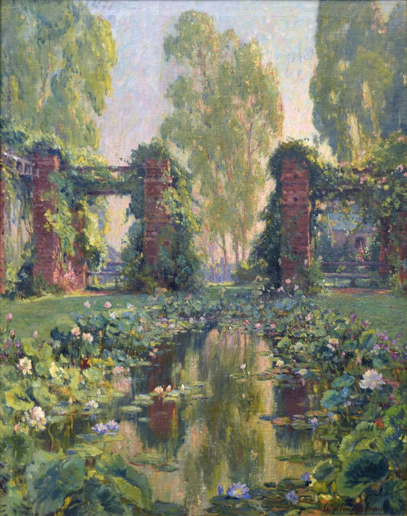 A piscina com lótus, El Encanto, Santa Barbara - Colin Campbell Cooper