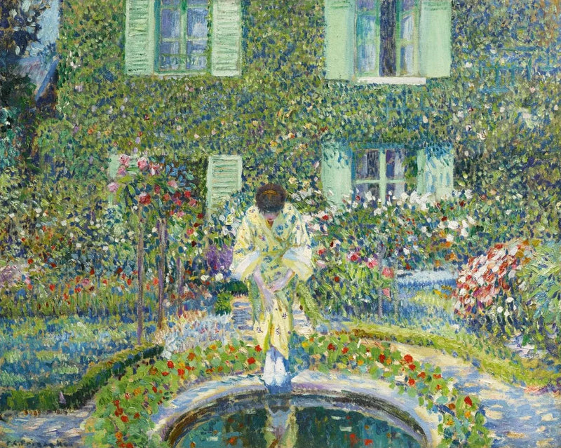 A piscina do jardim - Frederick Carl Frieseke
