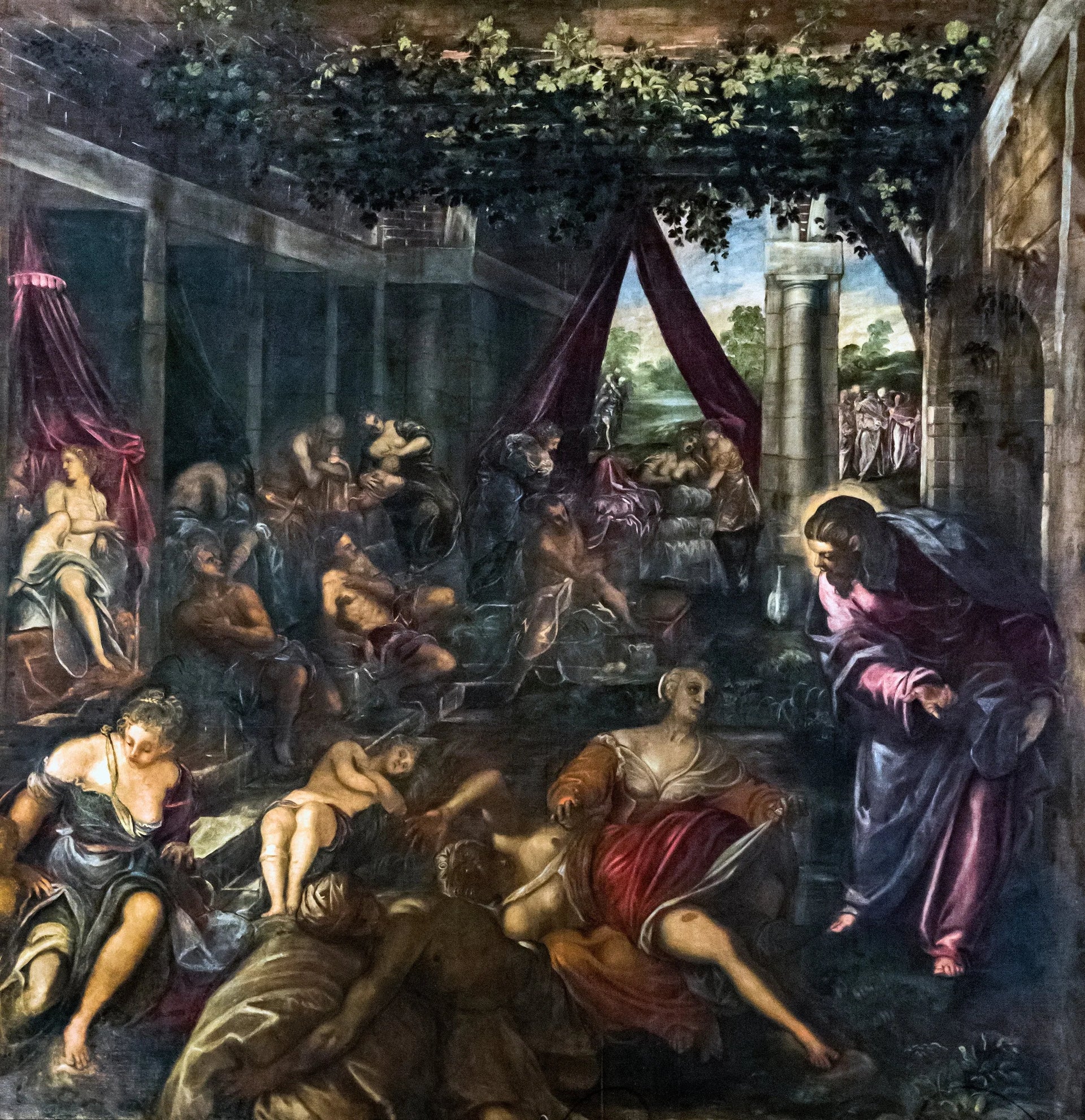 La Piscine Probatique - Jacopo Tintoretto image 1 tableau peint à l’huile sur toile