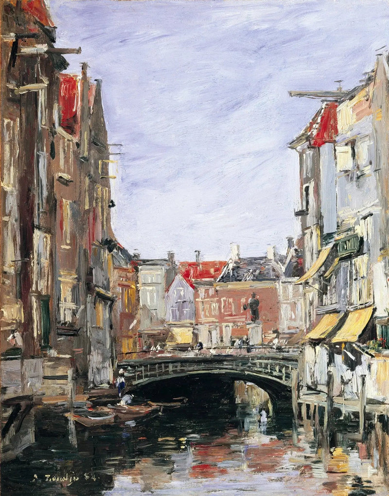 A praça Ary Scheffer, Dordrecht - Eugène Boudin