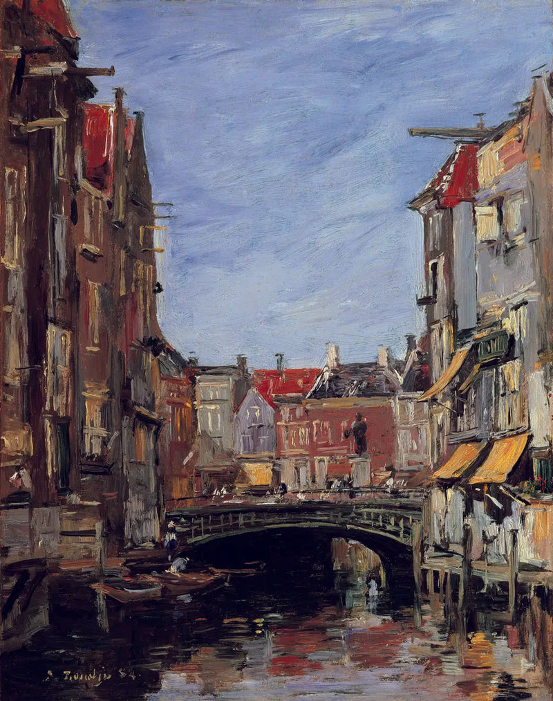 A praça Ary Scheffer, Dordrecht - Eugène Boudin