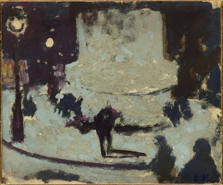 La Place Clichy, base da estátua - Édouard Vuillard