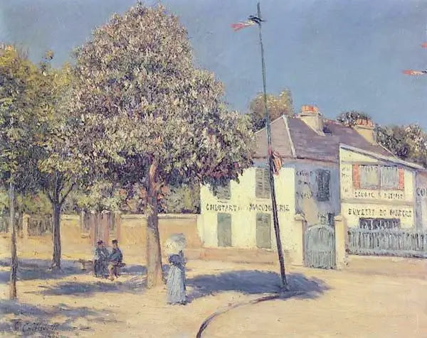 A praça do mercado (O passeio de Argenteuil) - Gustave Caillebotte