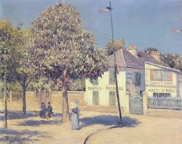 A praça do mercado (O passeio de Argenteuil) - Gustave Caillebotte
