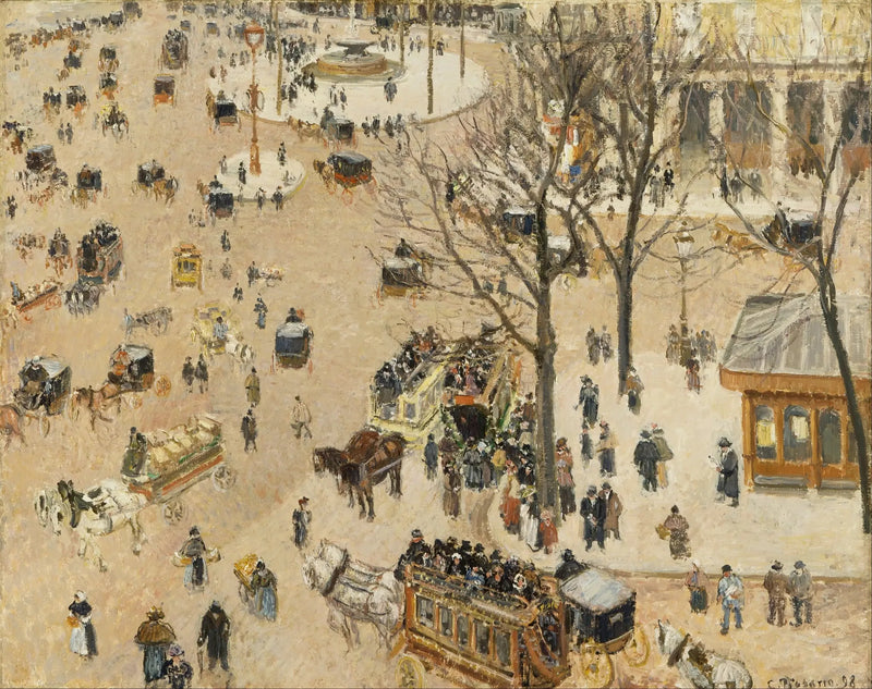 A Praça do Teatro Inglês - Camille Pissarro