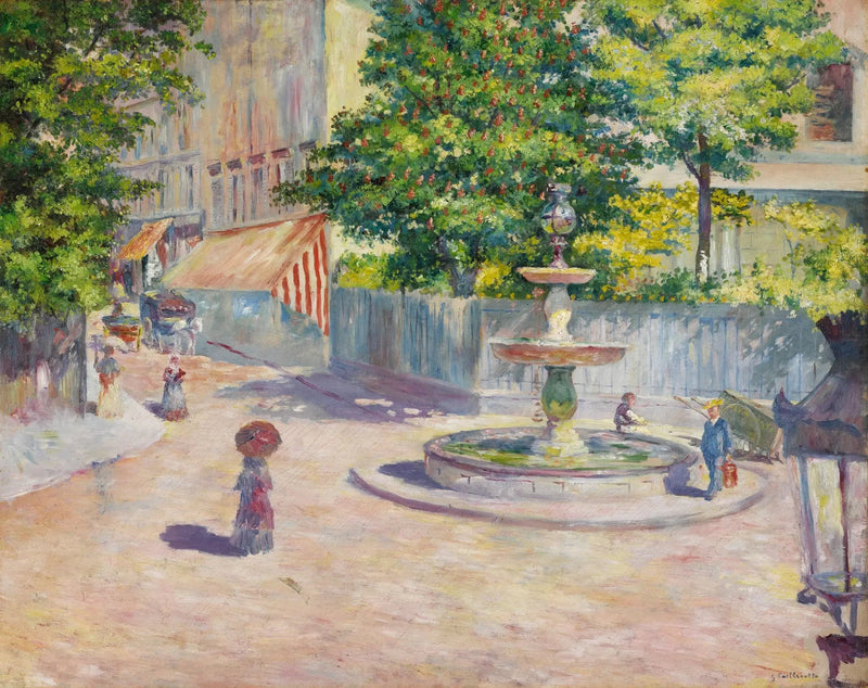 A Praça Saint-Augustin - Gustave Caillebotte