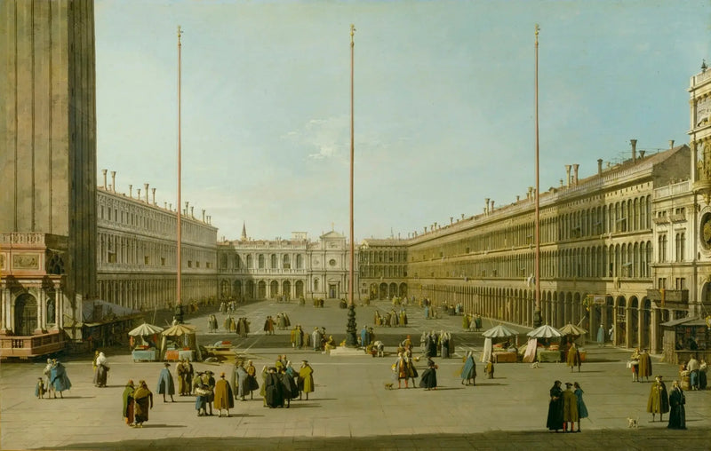 A Praça de São Marcos (Vista oeste) - Canaletto