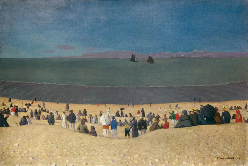 A praia em Honfleur - Félix Vallotton