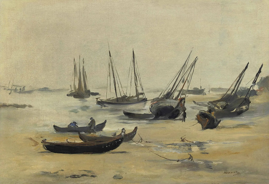 A Praia na Baixa-mar - Édouard Manet