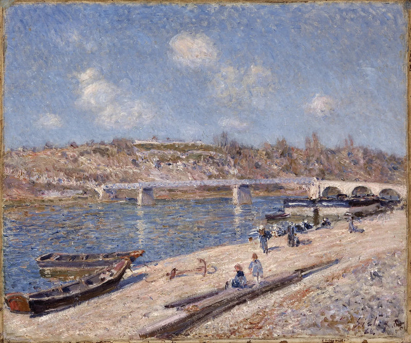 A Praia em Saint-Mammès - Alfred Sisley