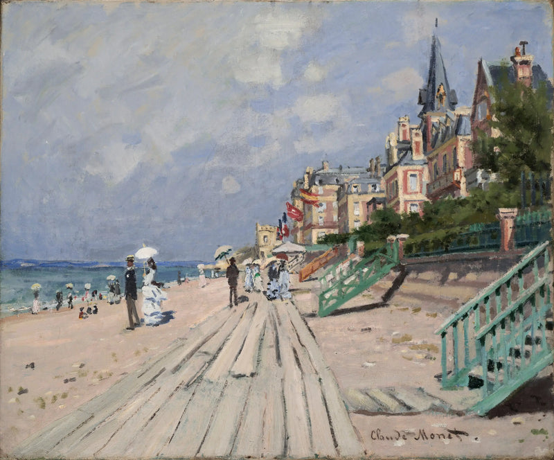 A Praia em Trouville - Claude Monet
