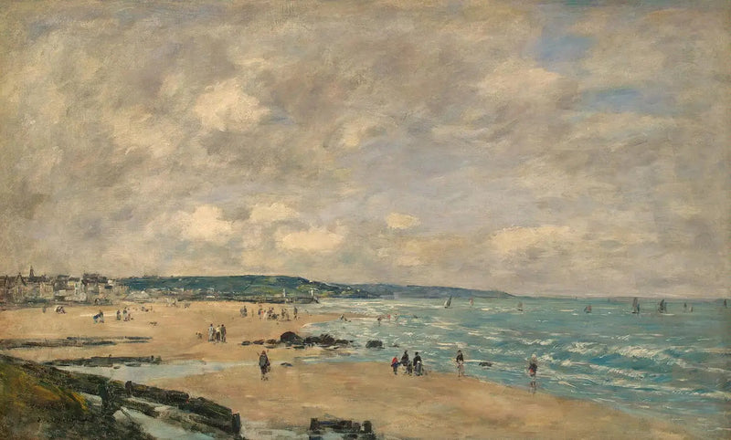 A praia em Trouville - Eugène Boudin
