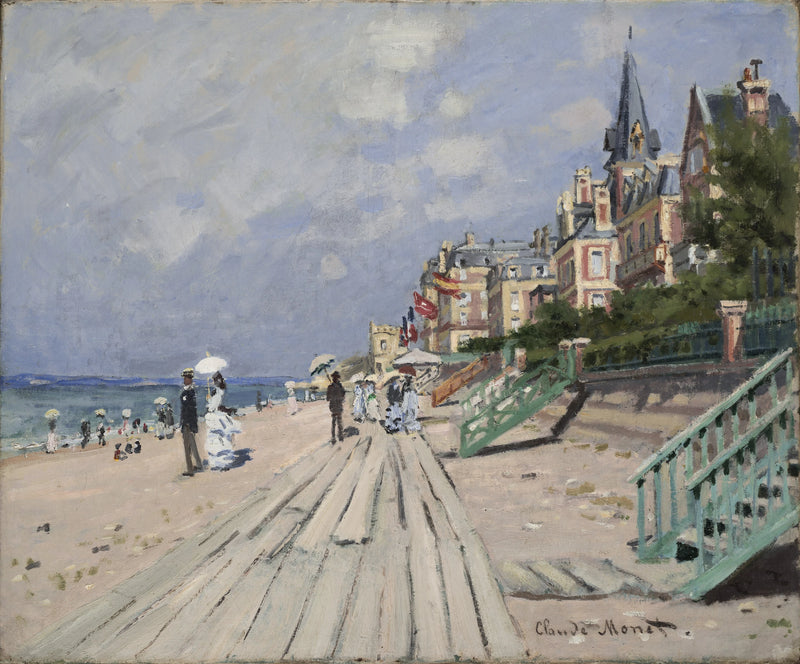 A Praia em Trouville W156 - Claude Monet