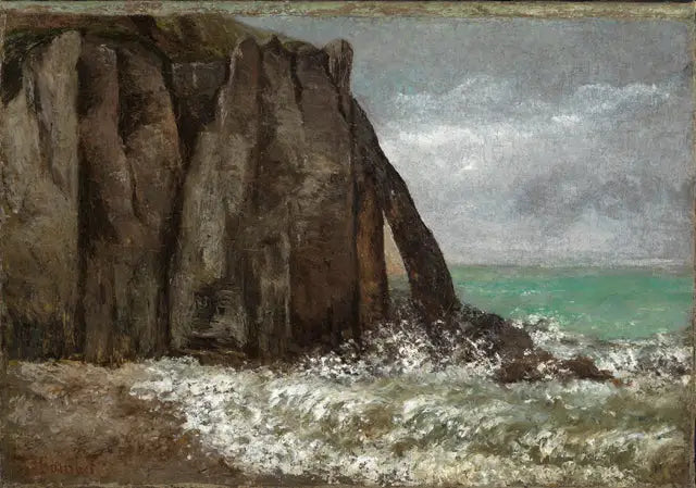A praia de Étretat - Gustave Courbet