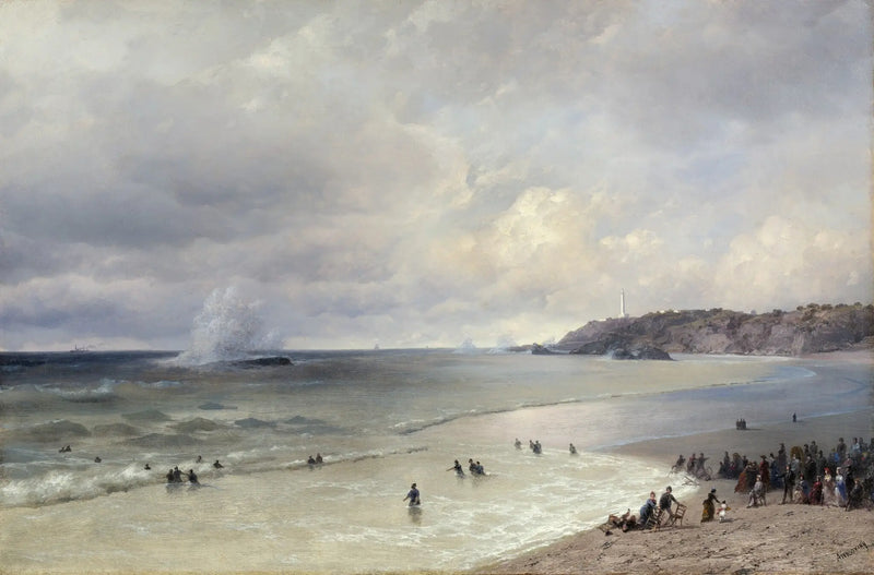 A praia de Biarritz - Ivan Aïvazovski