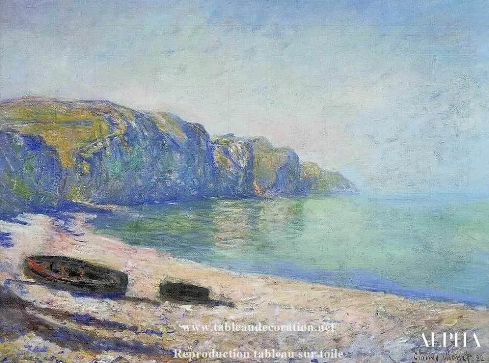 La Plage de Pourville - Reproduction de tableaux de Monet - Reproductions de tableaux et peintures haut de gamme