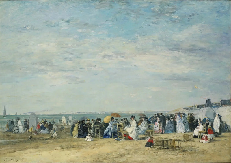 A praia de Trouville - Eugène Boudin