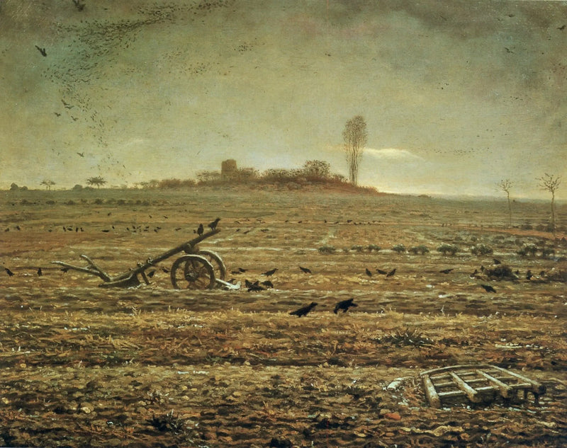 A planície de Chailly com arado de discos e arado de ferro - Jean-François Millet