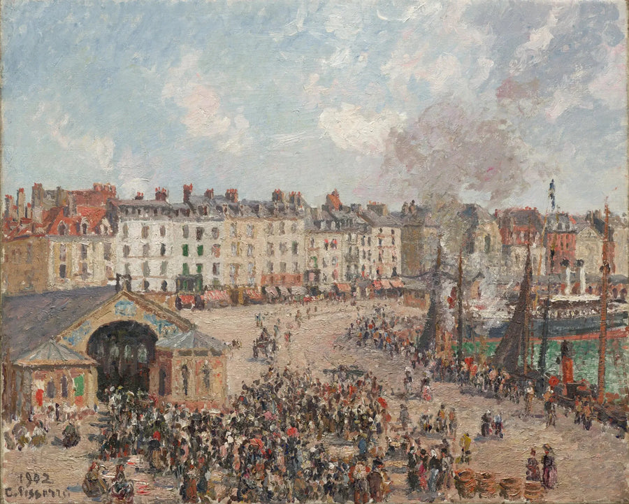 A Peixaria em Dieppe - Camille Pissarro