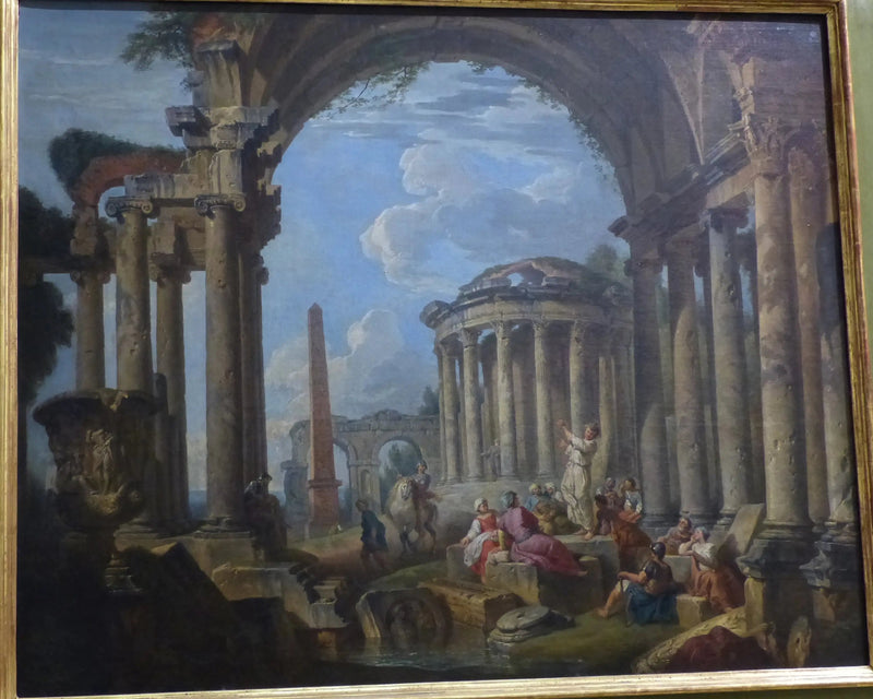 A Predicação em Ruínas Antigas - Giovanni Paolo Panini