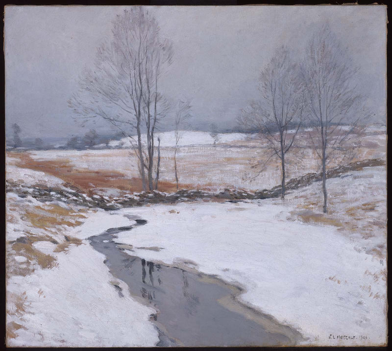 A primeira neve - Willard Metcalf