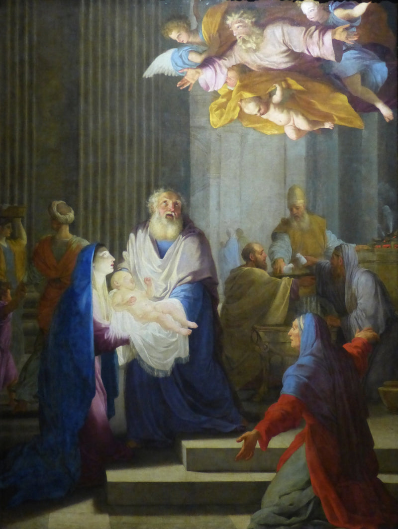 A apresentadora no templo - Eustache Le Sueur